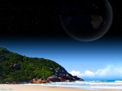 Planet over the Beach 1920x1440